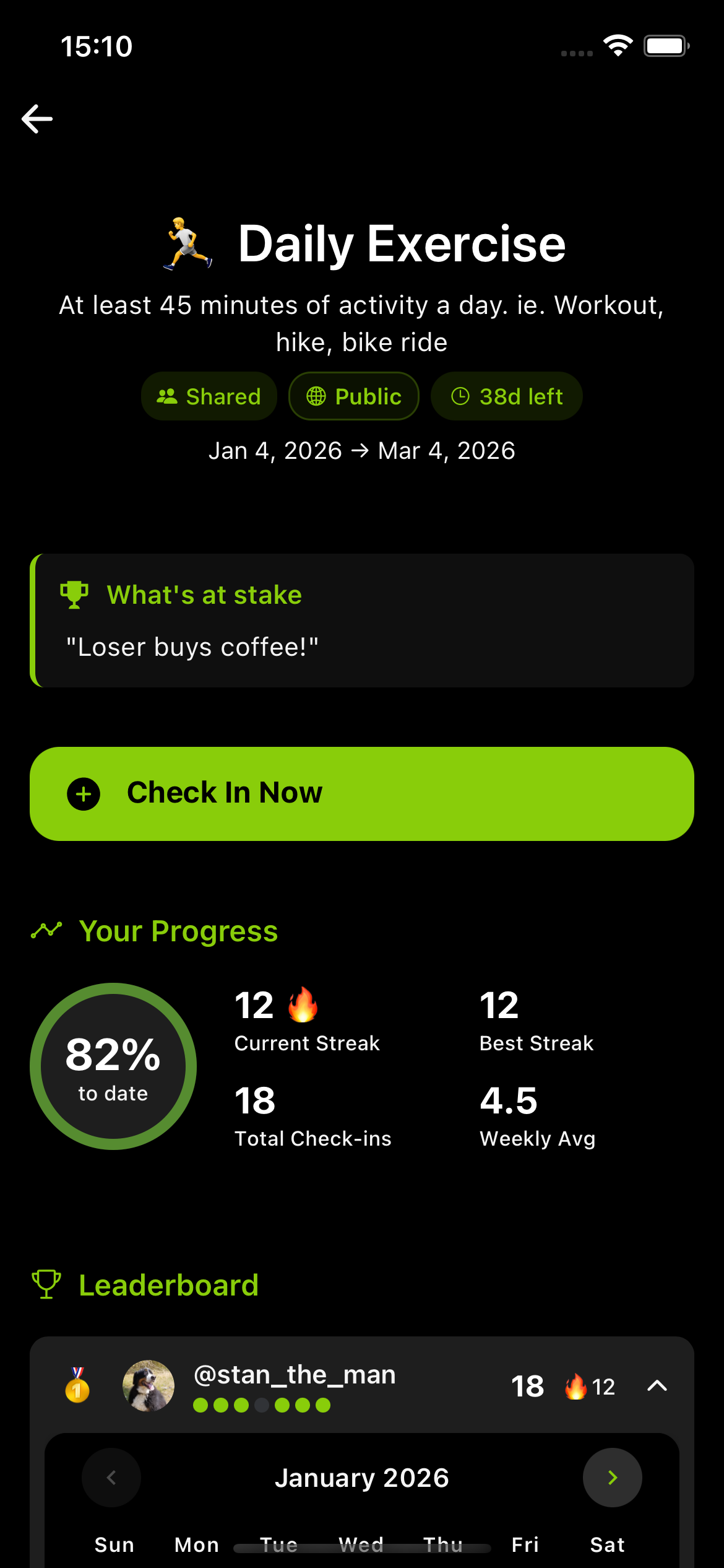 Habit Buddy Detail Screen